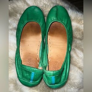 Tieks by Gavrieli Clover Green Size 9 Great Condition Orig $185 Ballet Flats